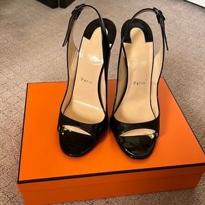 Christian Louboutin sling back red bottoms